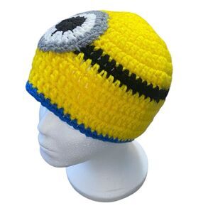 Handmade Crocheted Unisex Minion Hat